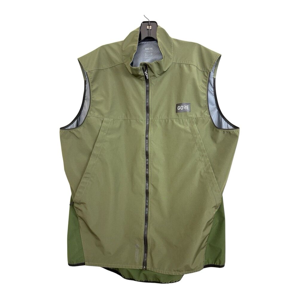 Gore Wear Windstopper Vest Men’s Sz XXL Green Sleeveless Polyester Pockets